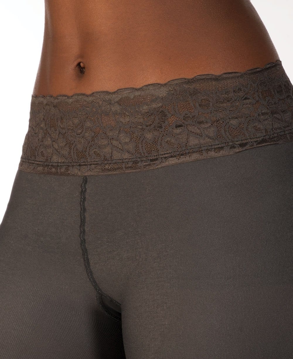 gray tights with comfort luxe waistband by Hipstik