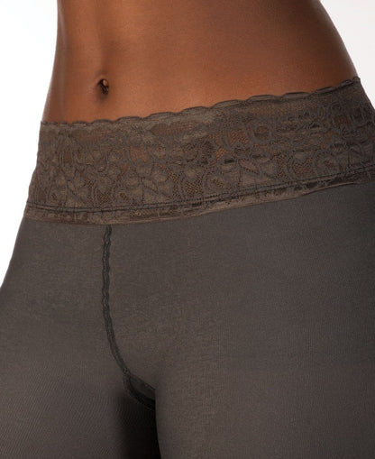 gray tights with comfort luxe waistband by Hipstik