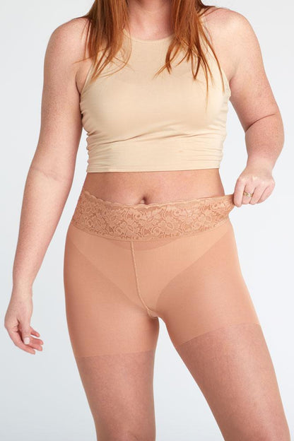 Hipstik pantyhose in tan caramel